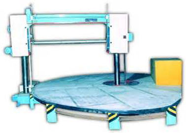 Coupeur horizontal de lame d'éponge de cercle avec la machine de coupage par blocs d'éponge de système de conversion de fréquence
